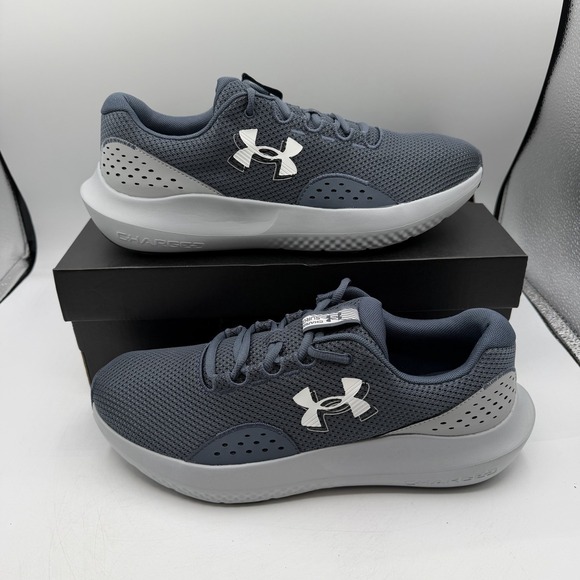 Under Armour UA Charged Surge 4 Shoe Mens 11.5 Grey Running Sneakers 3027000-044